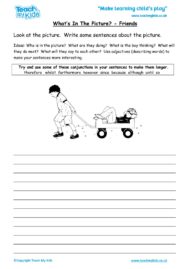 Worksheets for kids - what’s in the picture – friends